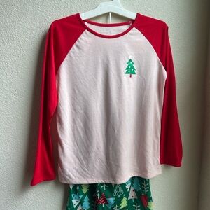 Cat & Jack NWT 2 Piece Christmas Holiday Tree Pajama Set
